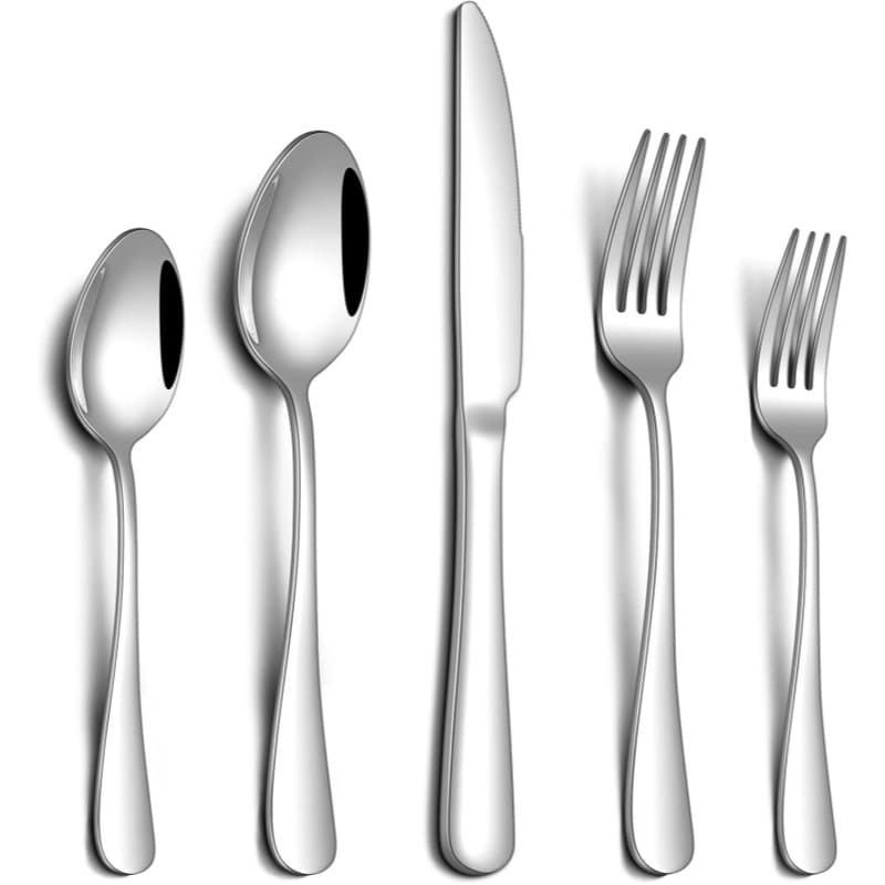 1010 stainless steel tableware knife, fork and spoon Western food public tableware steak knife fork round spoon dessert spoon soup spoon table fork