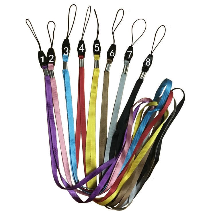 Wholesale 7-centimeter nylon plastic detachable neck lanyard for USB drives and ID card sleeves with woven strap.