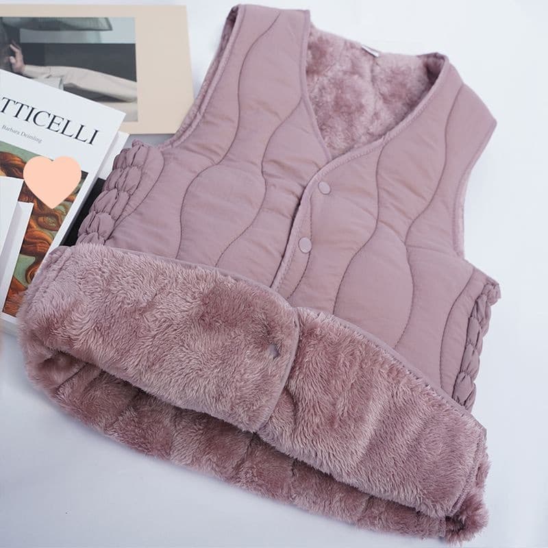 Dropshipping Sweet Potato Vest Autumn Winter Thickened Lamb Fleece 2026 New Short Sleeve Thermal Lined Vest