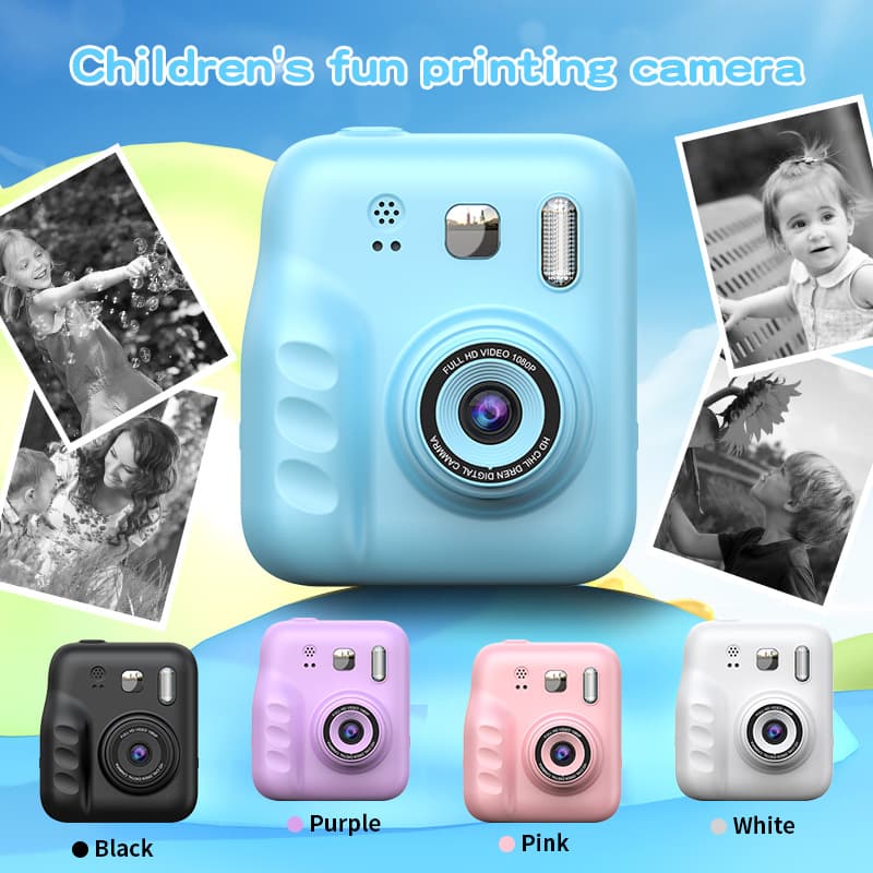 Y300 Portable Thermal Print Instant Camera with Photo/Video Recording, Kids Toy Gift Instant Print