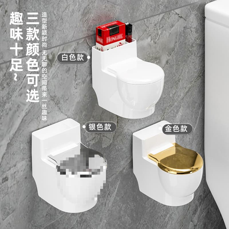 New Chinese style ashtray creative gift toilet wall-mounted ashtray with cover high appearance anti-fly ash large size cute