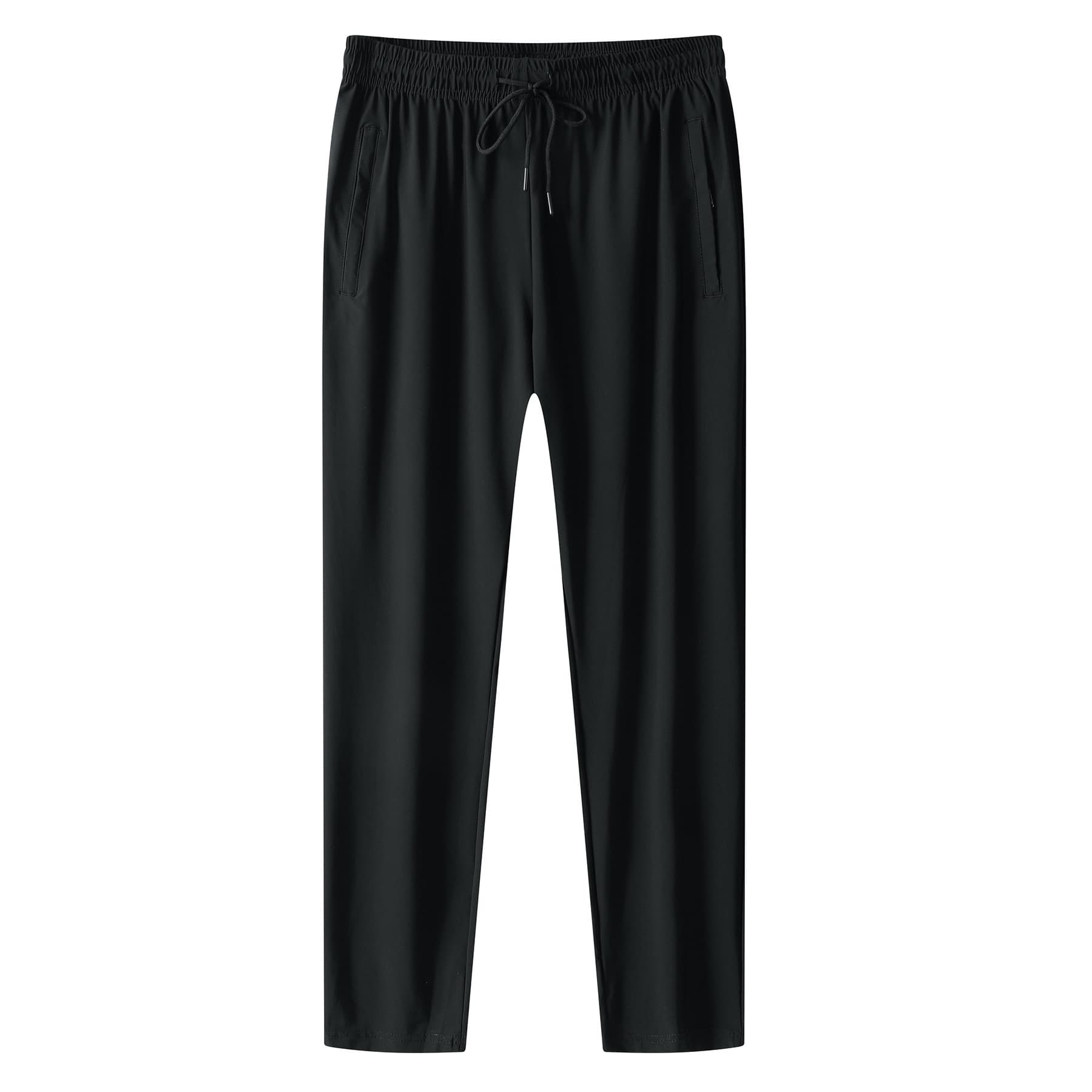 Men's Casual Pants, Ice Silk Thin Quick-Dry Sports Pants, Loose Plus Size Spring/Autumn Men's Jogger Summer Men's Pants