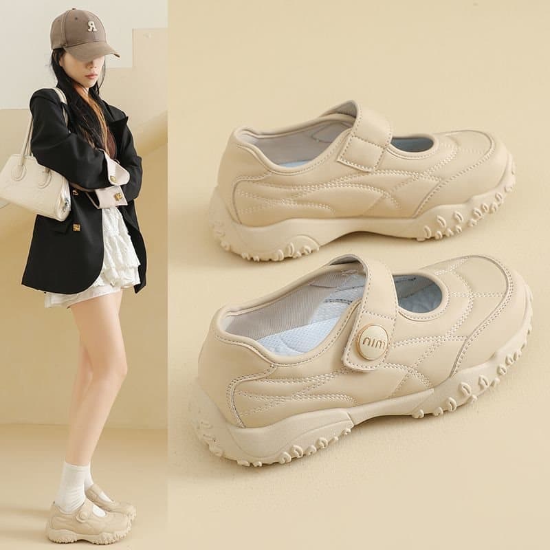 2026 Spring Autumn New Style Simple Versatile Velcro Casual Women's Shoes Breathable Comfortable Low-Top Sports Shoes Ultra-Light Non-Slip