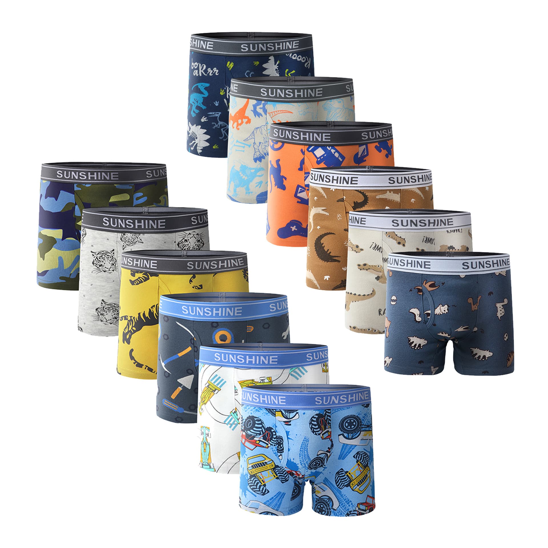 Shopee Supplier of Boys' Boxer Briefs, 100% Pure Cotton Ribbed Shorts for Toddlers and Young Boys, Direct from the Factory