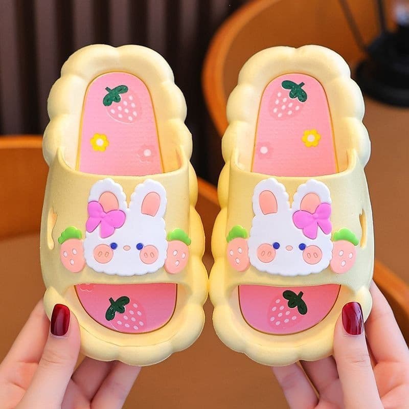 New Girls Slippers Cartoon Cute Princess Bathroom Children Summer Bathroom Home Soft Sole Non-Slip Baby Indoor