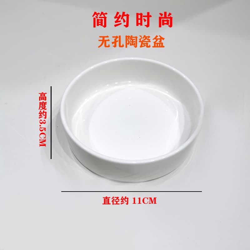 Brazil Wood Special Flower Pot Tray Ceramic Hydroponic Container No-Hole Pot Tray Base for Potted Plants Pet Ceramic Bowl