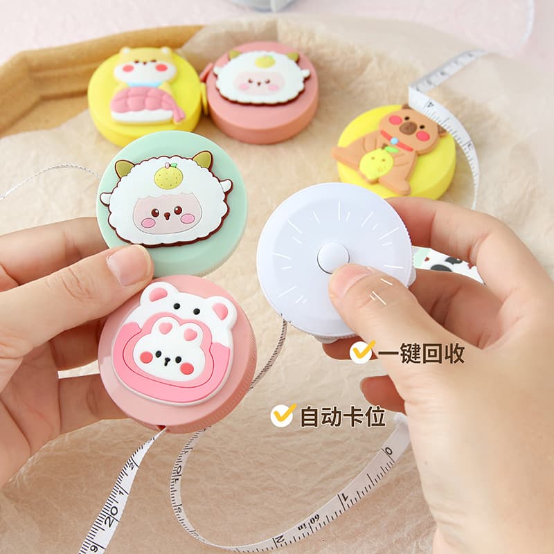 Mini Children's Tape Measure, Household Multifunctional Soft Ruler, Cute Cartoon Small Measuring Tape for Clothing and Body Measurements
