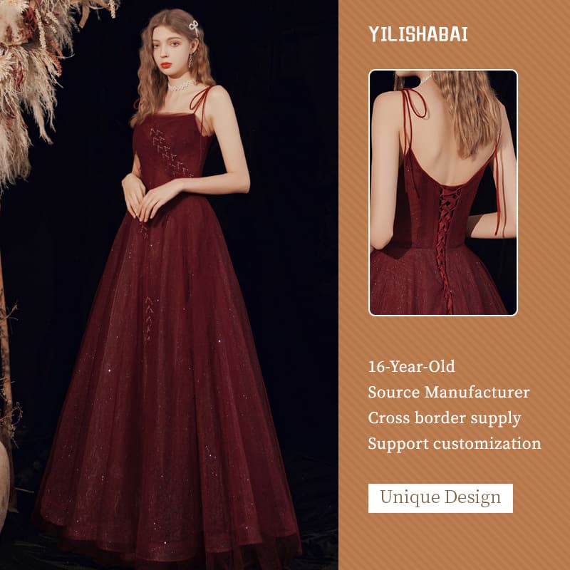 2026 New Style Elegant Spring Wedding Engagement Dress for the Bride, Simple and Stylish, Slimming Evening Gown for Women