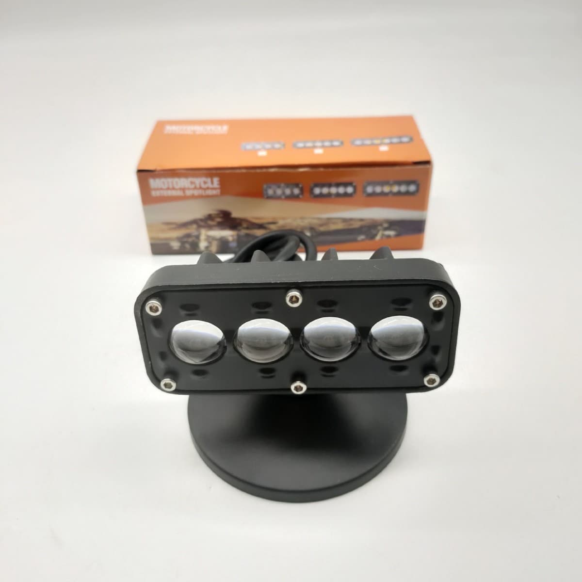 Car LED Spotlight + Demon Eye Universal Modification Motorcycle Lens LED Light for Electric Motorcycles