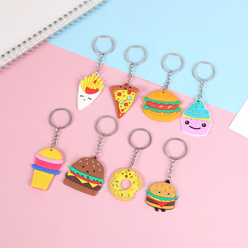 Cross-Border New Amazon Resin Soft PVC Cake Keychains, Festival Party Decor Small Gift Pendants