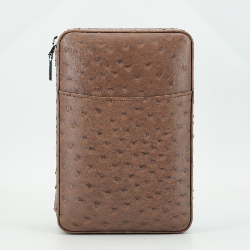 Spot portable ostrich pattern 7-piece set cigar bag cigar gift box low-key simple moisturizing portable cigar box