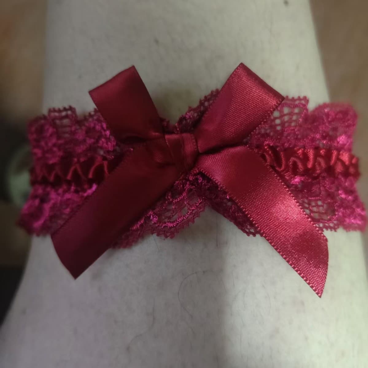 Lingerie Accessories Sexy Lace Trim Large Bow Ankle Bracelet Leg Garter Free Franchise Drop Shipping T49