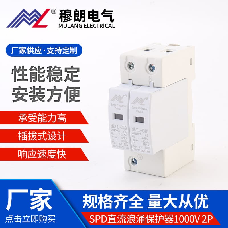 Surge Protective Device SPD DC Surge Protector 1000V 2P White Surge Protector Lightning Arrester