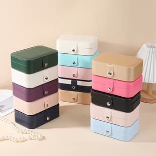 Portable Travel Jewelry Organizer Box for Earrings, Earrings, Necklaces, Rings, Small and Easy to Carry, Anti-Tarnish Accessory Case
