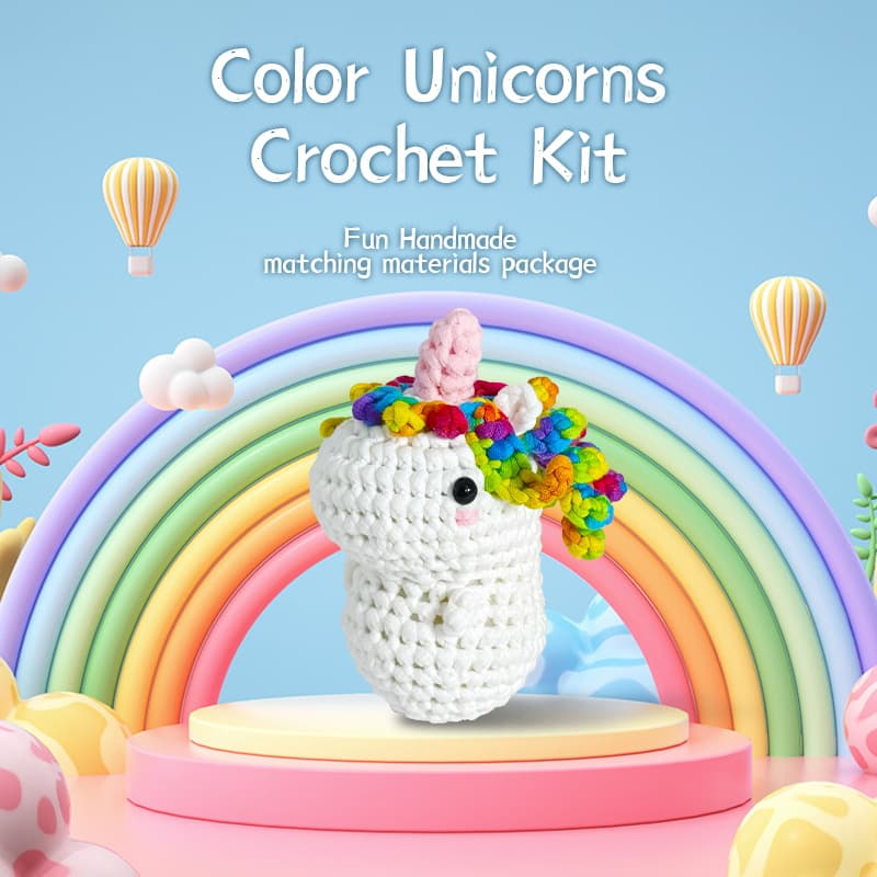 Beginner Crochet Cross-Border Hot Selling Crochet Hook Material Kit Animal Series Yarn Bundle DIY Gift