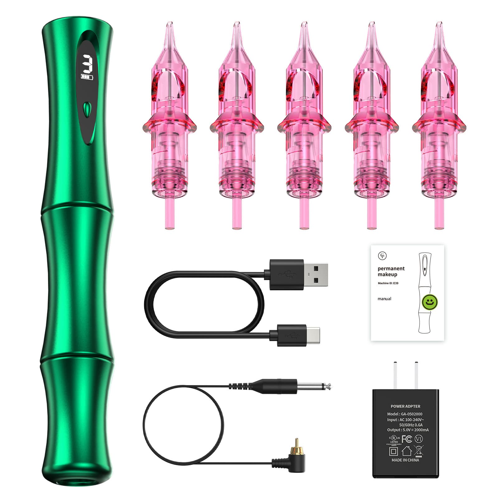 Xiulong Semi-Permanent Wireless Tattoo Machine Lightweight Portable Battery Tattoo Pen for Lip Liner, Eyebrow, Eyeliner Tattoo Machine