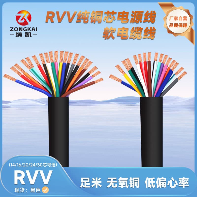 Rvv Cable Multi-Core National Standard 3/4/8/10/12/14/16/20/24/30 Core Control Cable Signal Cable