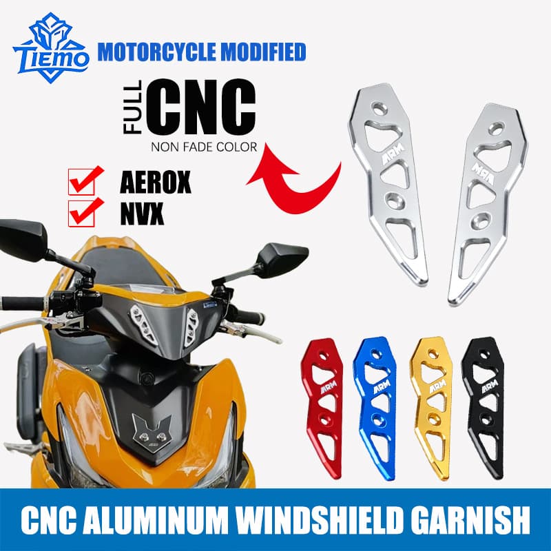 Motorcycle Yamaha NVX155 AEROX155 Windshield Bracket Front Windshield Mount CNC Aluminum Alloy