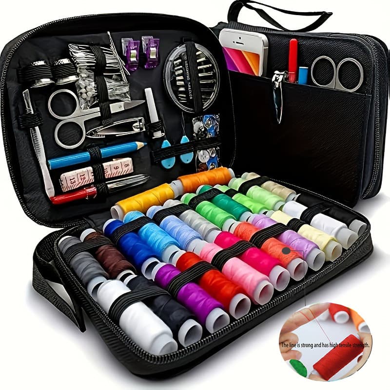 Cross-border Hot Selling 111-Piece Portable Home Sewing Tool Kit Sewing Thread Set Sewing Box