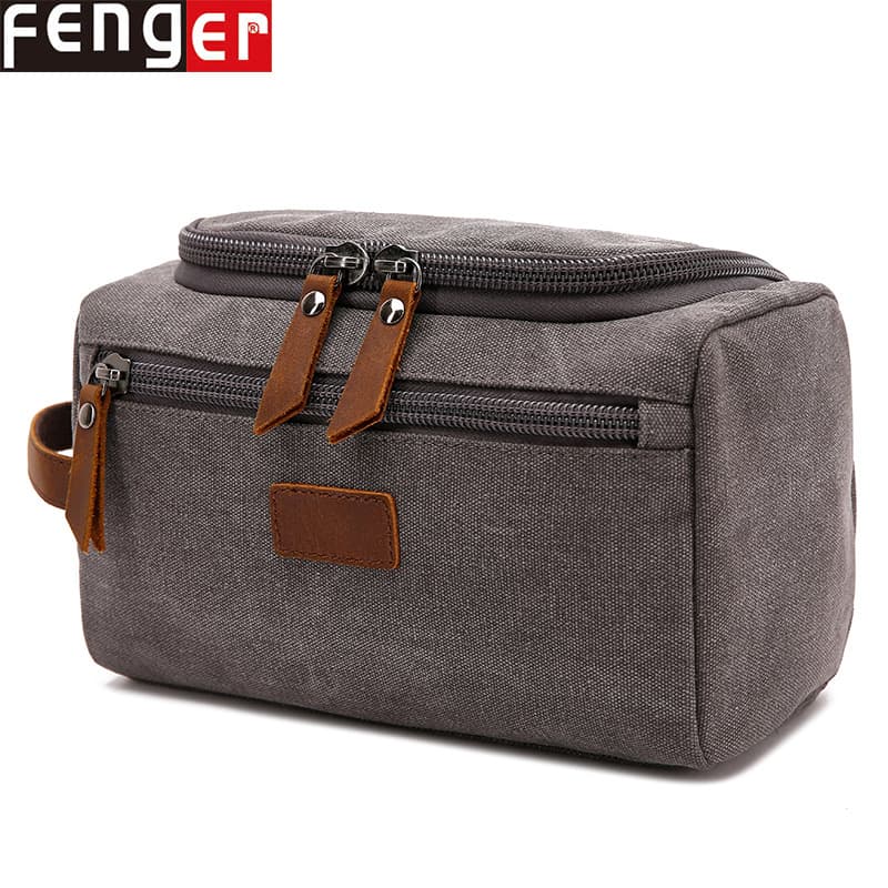 Factory Direct Large Capacity Multi-Function Makeup Bag Polyester Toiletry Bag Men Women Wash Bag Leather Zipper Cosmetic Case