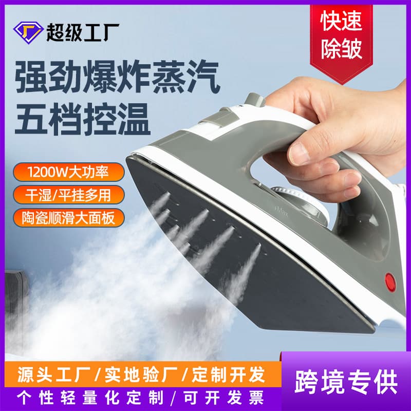 Cross-border Household Smart High-Power High-Temperature Sterilization Wet and Dry Dual-Use Handheld Burst Steam Iron