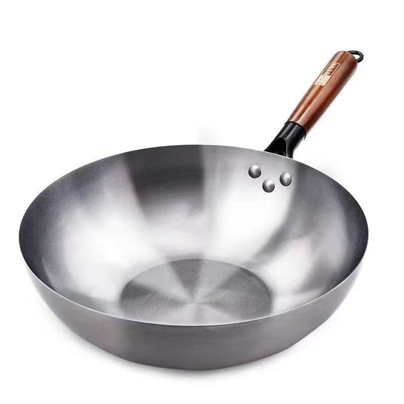 Custom-made uncoated cast iron pot, old-fashioned cast iron pot, suitable for home use, gas stoves, commercial use, street vendors, and is non-stick.