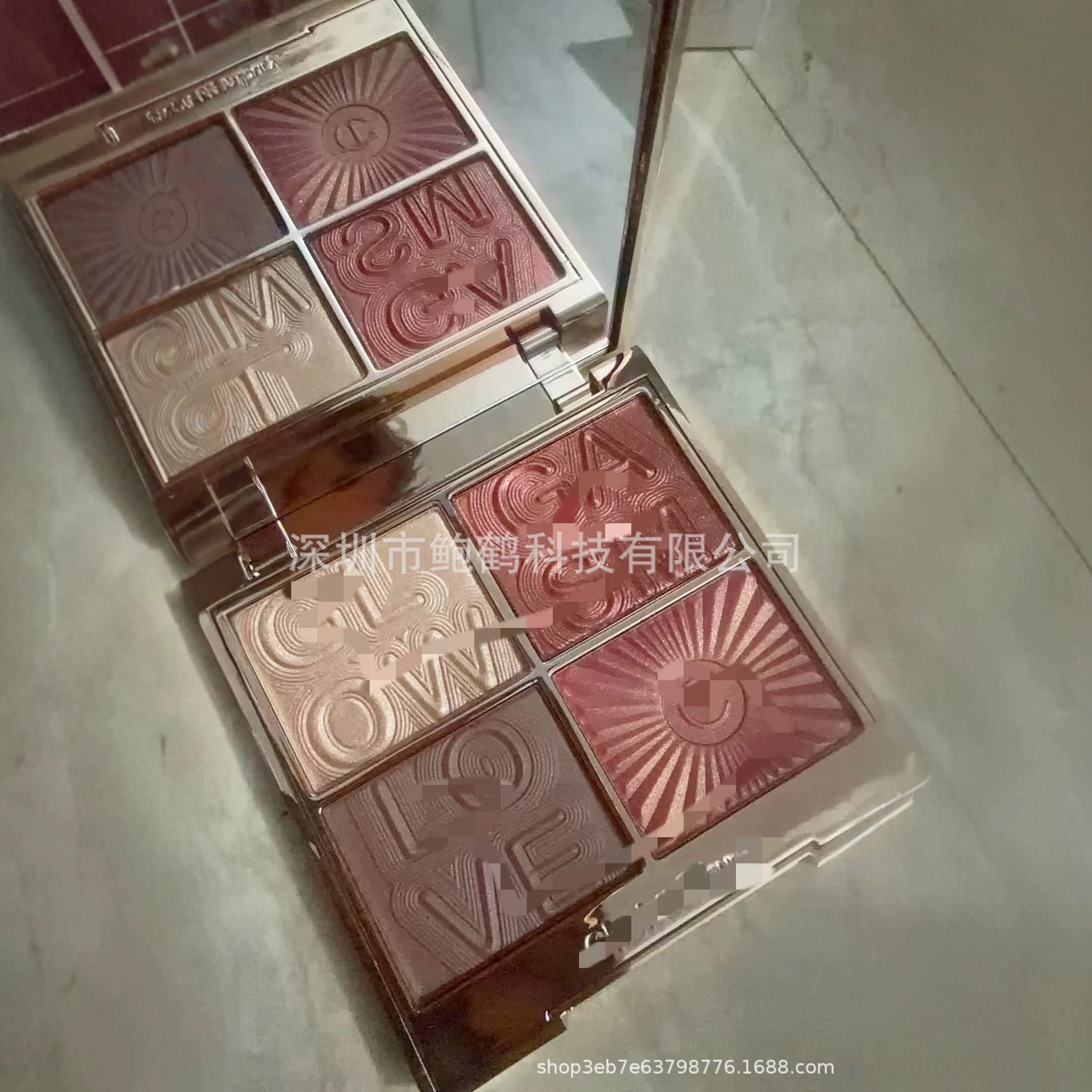 Cross-border hot-selling makeup C four-color highlighter blush face palette