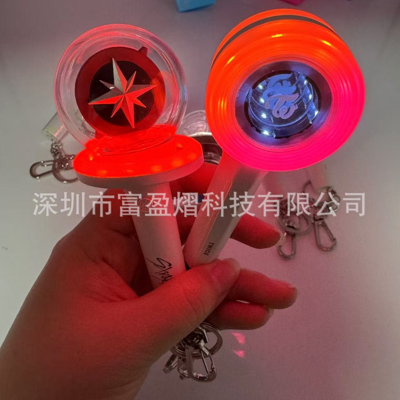 Colorful Cheering Hand Lights, Colorful Mini Cheering Sticks, Acrylic Keychains, Concert Fan Glow Sticks