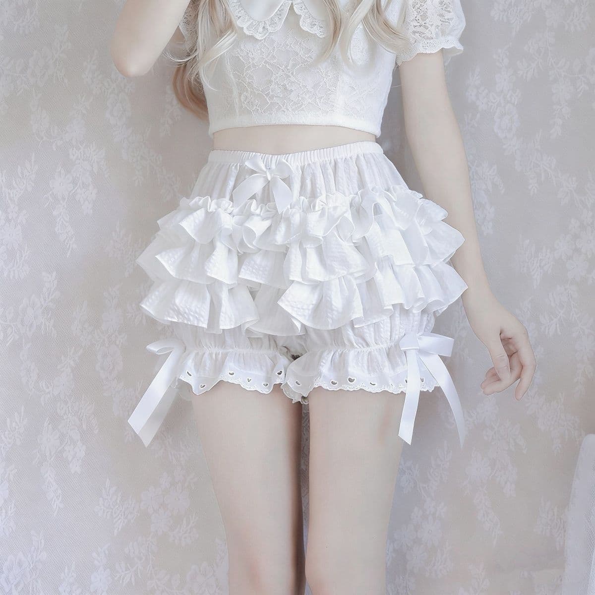 Lolita Style Pumpkin Pants Puffy Pants Cute Cake Skirt Pants Multi-Layer Puffy Petticoat Anti-Flash Summer Lining Shorts