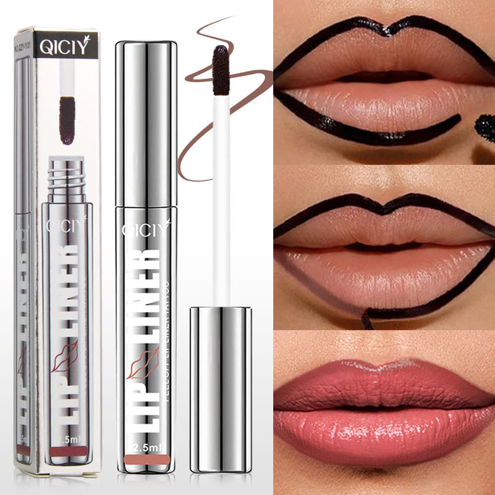 Cross-border Exclusive QICIY Lip Liner Matte Velvet Peel-off Lip Liner Long-lasting Color Lip Makeup Wholesale