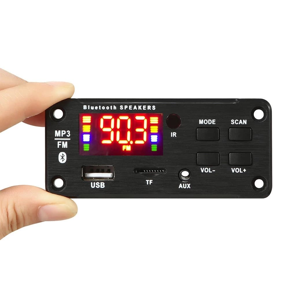 Car Bluetooth MP3 Decoder Board Module DIY Stereo Dual Channel FM Radio Cigarette Lighter Power Amplifier Board for Vehicles