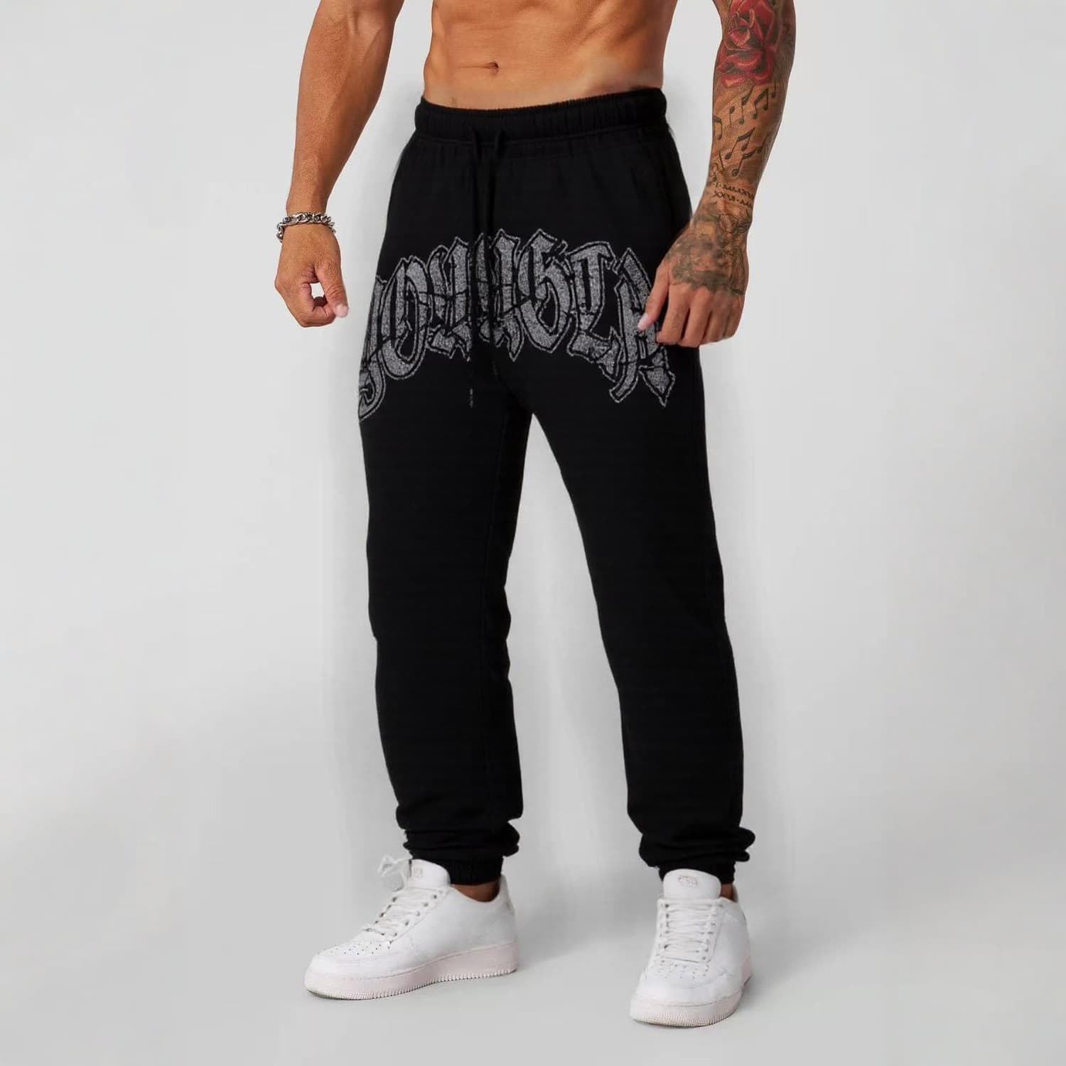 YOUNGLA New American Unisex Versatile Sports Jogging Running Pants Casual Streetwear Printed Joggers