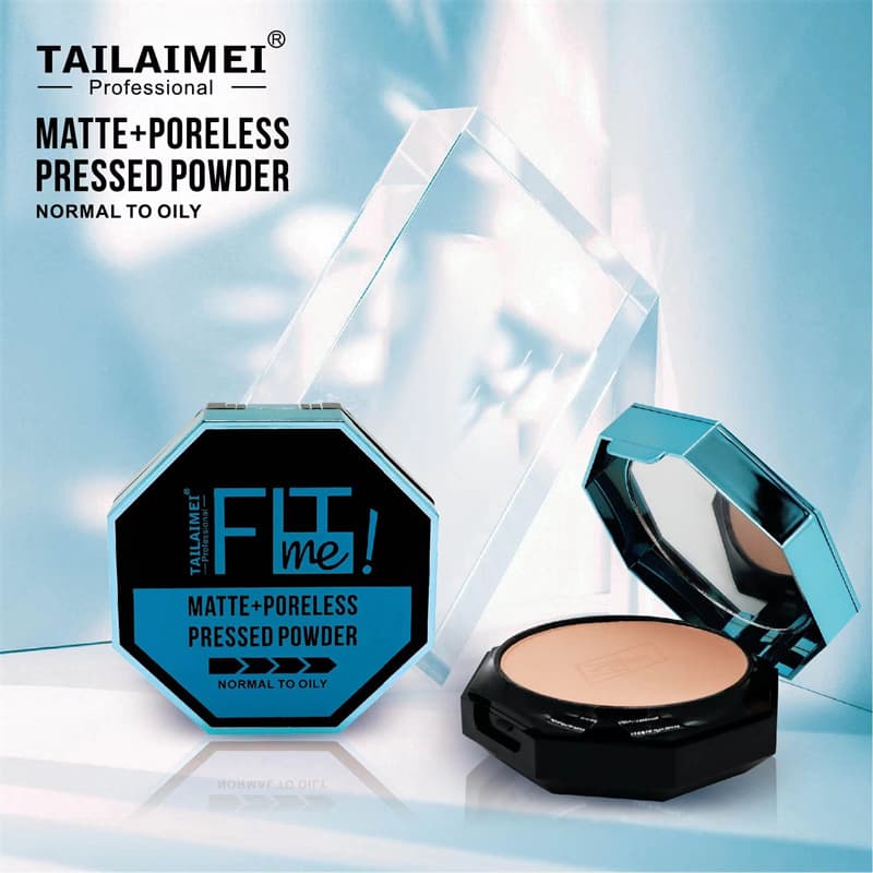 Tailaimei Matte Waterproof Long-lasting Skin Tightening Double-layer Powder Compact Natural Color Skin Care Makeup Setting Powder