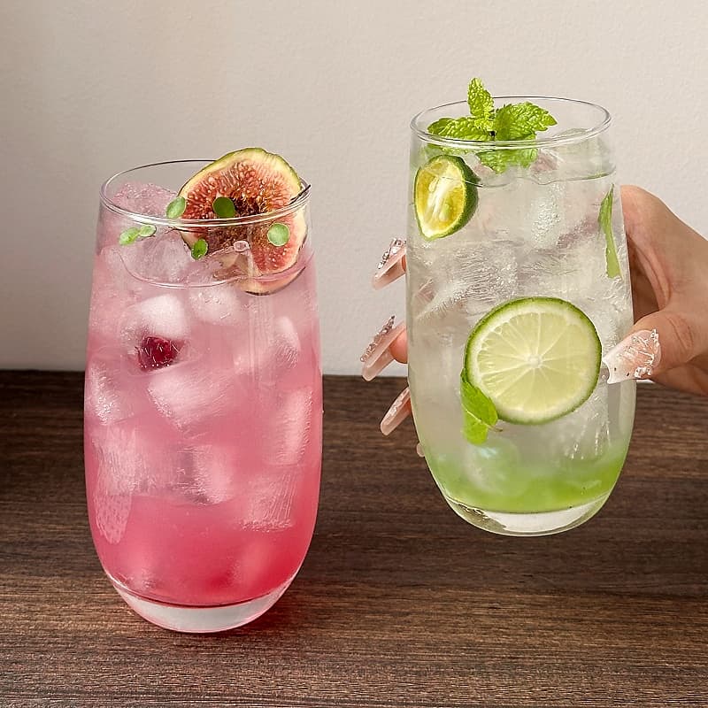 Mojito glass household transparent drinking cup sparkling water cup creative mixing cup juice cup cold drink cup