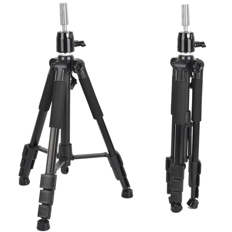 Head Model Stand Tripod Hairdressing Mannequin Head Wig Doll Head Model Haircut Scissors Floor Stand