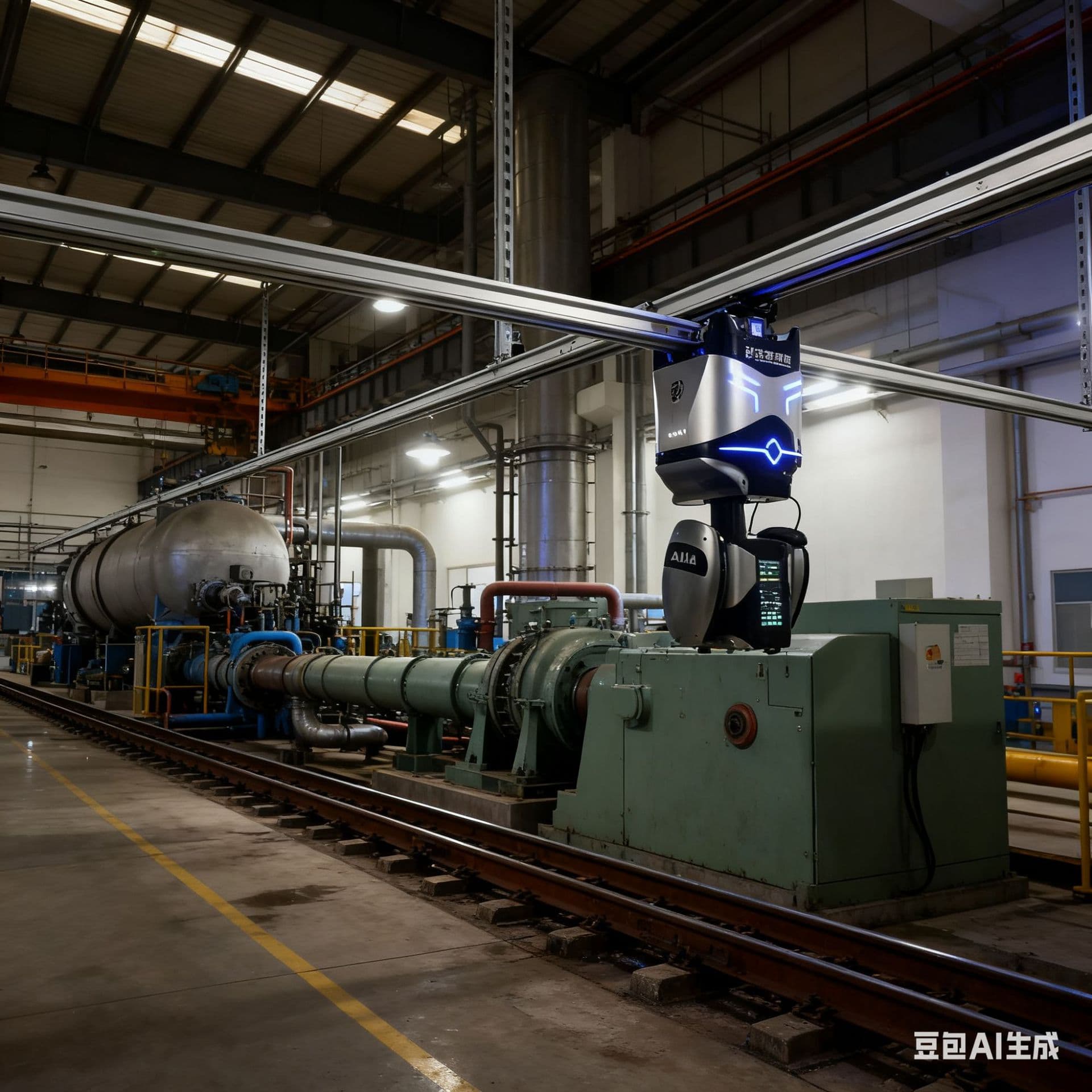 Indoor Rail-mounted AI Inspection Robot, Power Inspection Robot Applied in Multiple Industry Scenarios