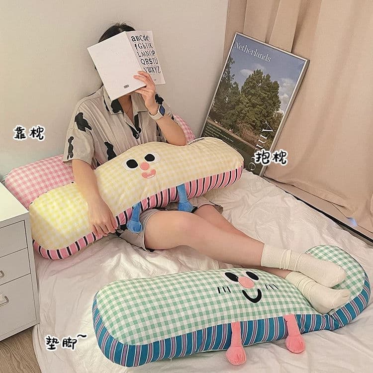 Long Body Pillow in Instagram Style, High-Aesthetic Girls' Hugging/Sleeping Leg Pillow, Bedhead Soft Cushion for Dormitory