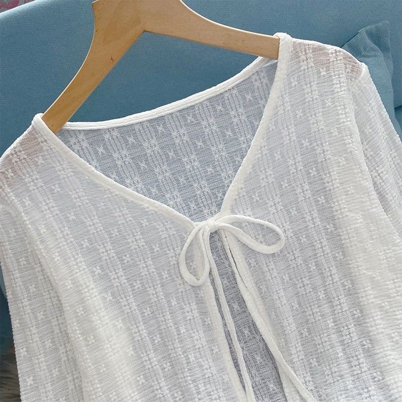 Plus Size Women's Ice Silk Thin Jacket Summer Sun Protection Cardigan Shrug Outerwear Short Air Conditioning Cover-Up
