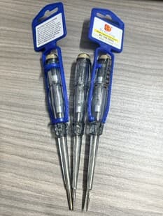 New Voltage Tester Portable Copper Cap Voltage Tester Flathead Screwdriver Electrician's Special High-Precision Transparent Voltage Detector