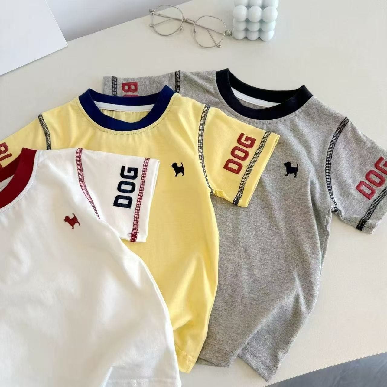 Summer Kids Short-Sleeved Pure Cotton Round Neck Tops Baby Trendy Casual Half-Sleeved T-Shirts Japanese Style Summer Style