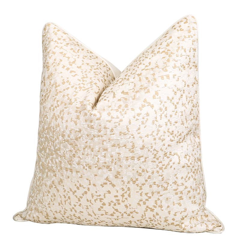 White and gold cushion covers cream modern minimalist villa premium sofa throw pillows