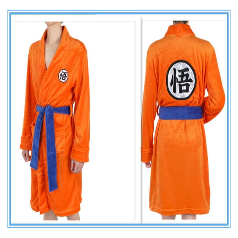 Dragon Ball Sleep Robe Cartoon Autumn Winter Men Women Cute Cosplay Son Goku Bathrobe Couples Thick Pajamas