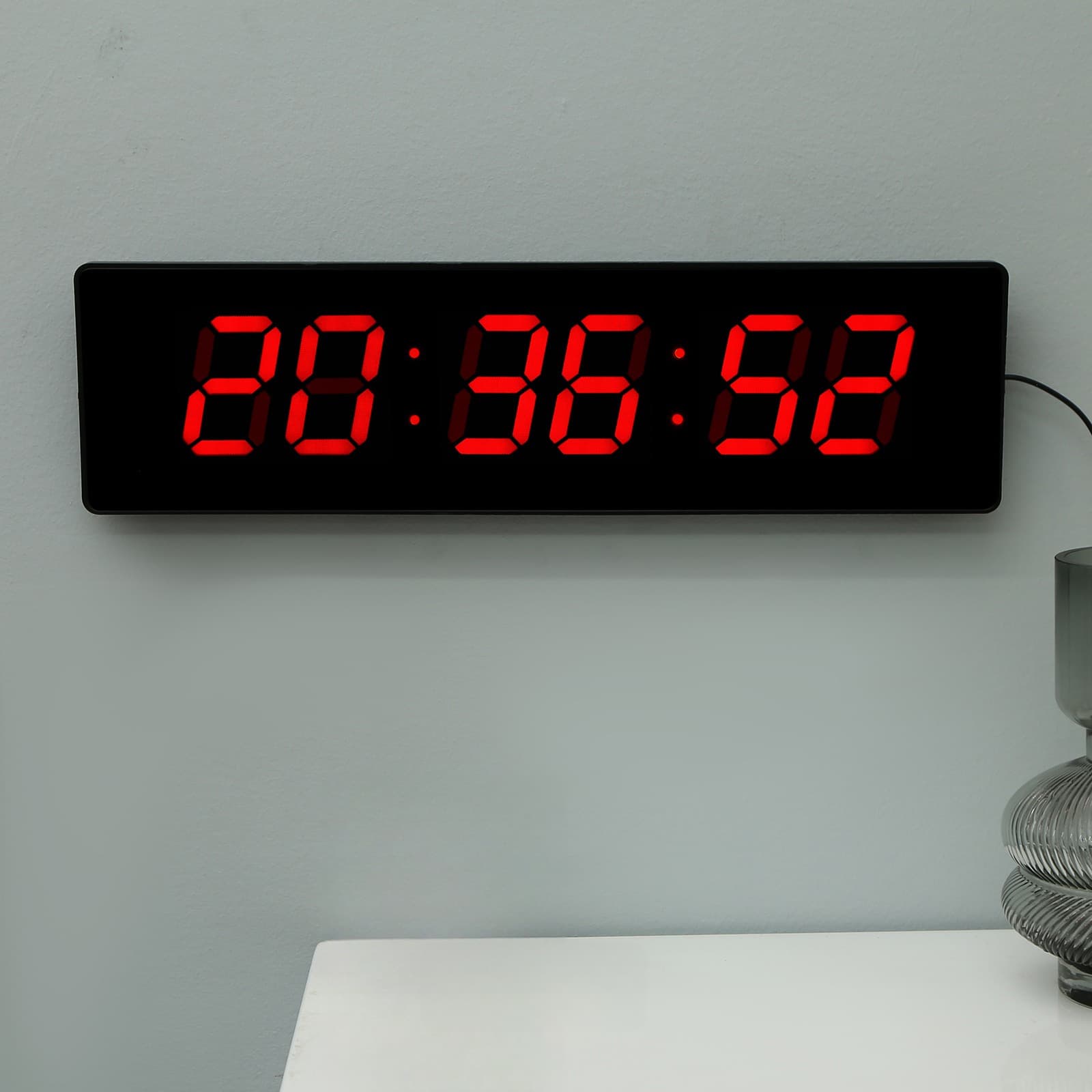 Large Screen LED Electronic Clock 4813 Living Room Study Office Clock Digital Calendar Wall Clock Custom