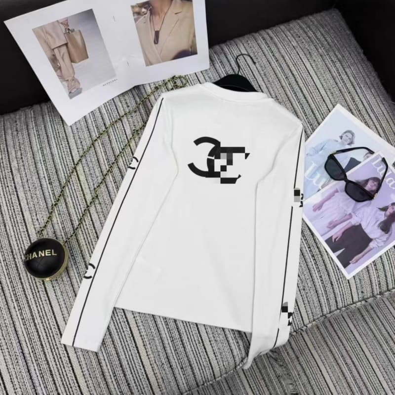 Nanyou Women's Xiangjia Sweater Round Neck Long Sleeve Embroidery Fashion Simple Splicing Casual High-End Pullover Korean Top