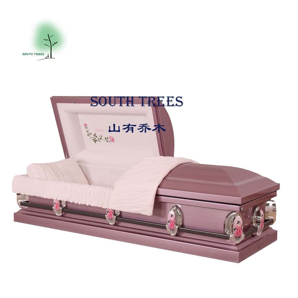 Cross-border export to Africa USA iron coffin metal coffin burial funeral supplies for elderly funeral use