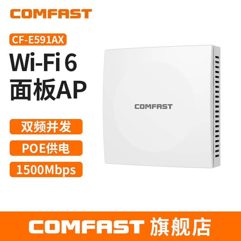 COMFAST CF-E591AX Wireless 86 Panel AP Whole-House WiFi 6 Coverage 1500M Dual-Band Gigabit Panel