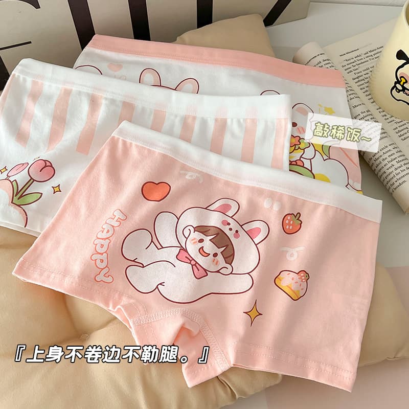 7A Antibacterial Children's Underwear Boxer Briefs Pure Cotton Baby Infant Little Girls Elementary School Older Children Girls' Panties Boxer