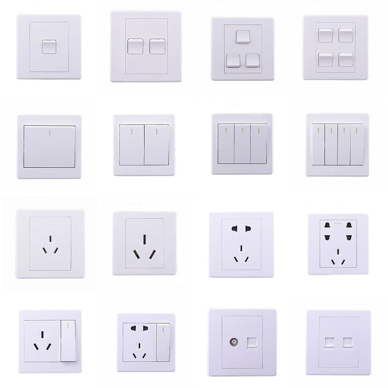 Hongyan X3 Easy-to-use five-hole switch socket for computers, TVs, telephones, and air conditioners; three-hole socket with switch.