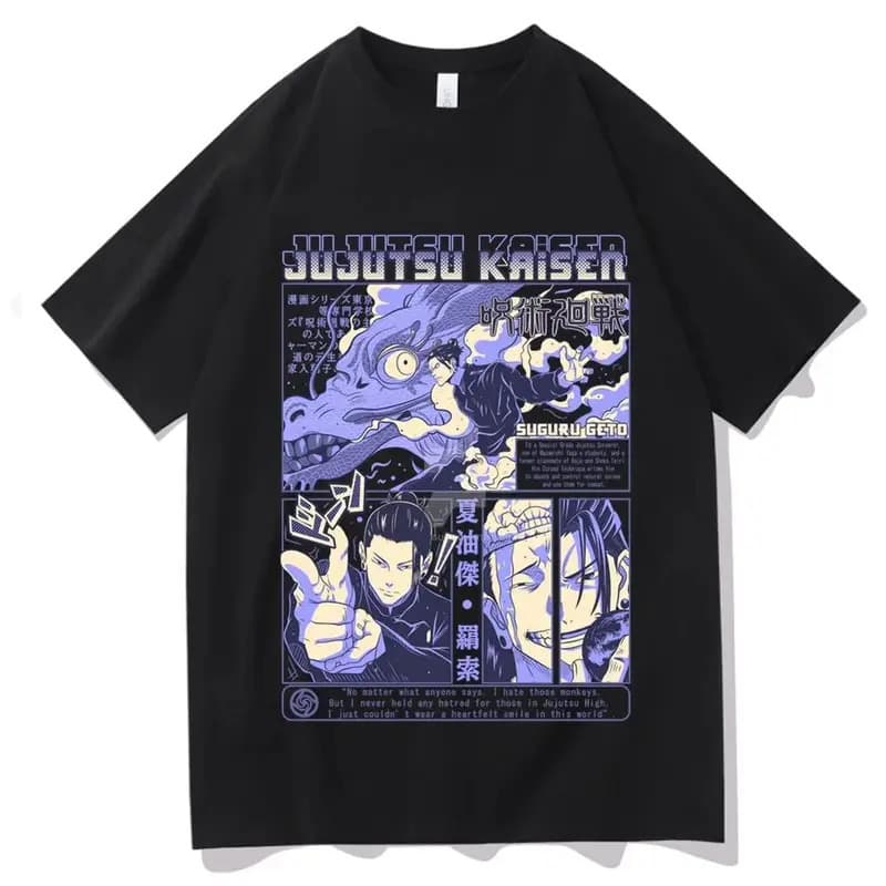 [Cross-border European code] Summer Print T Shirts Jujutsu Kaisen Geto