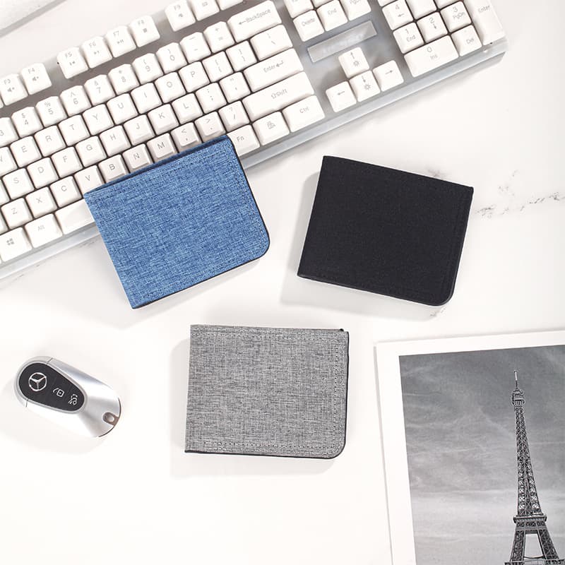 Canvas wallet men's short simple student ultra-thin wallet multi-card slot horizontal ticket holder wholesale wallet change